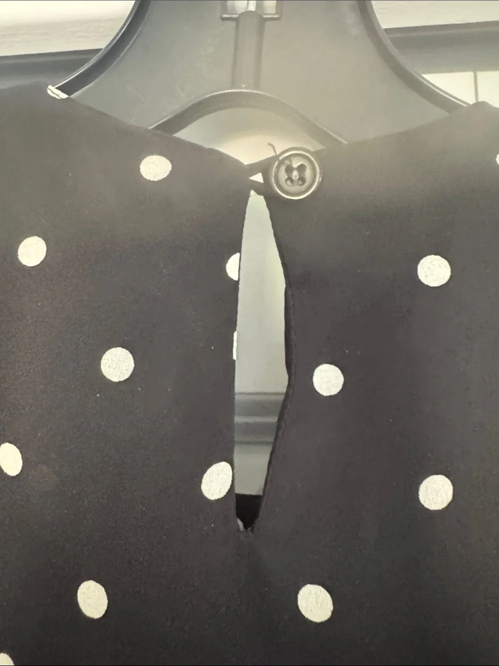Chaus Black Midi Skirt and top with White Polka Dots